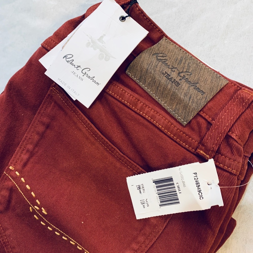 Robert Graham Yates Jeans 30x34 “Chili” Red